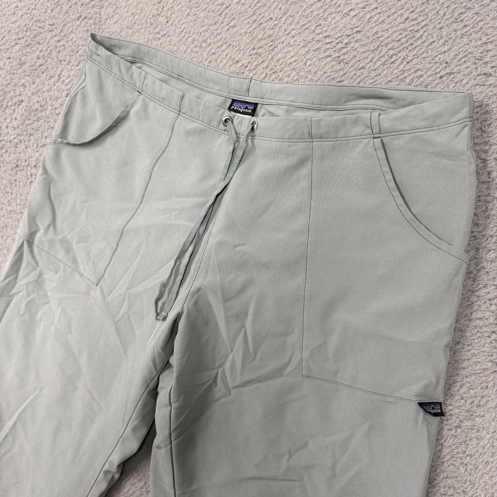 Patagonia Pants‎ Womens 12 Green Capri Drawstring Waist Lightweight Stretch - Picture 4 of 13